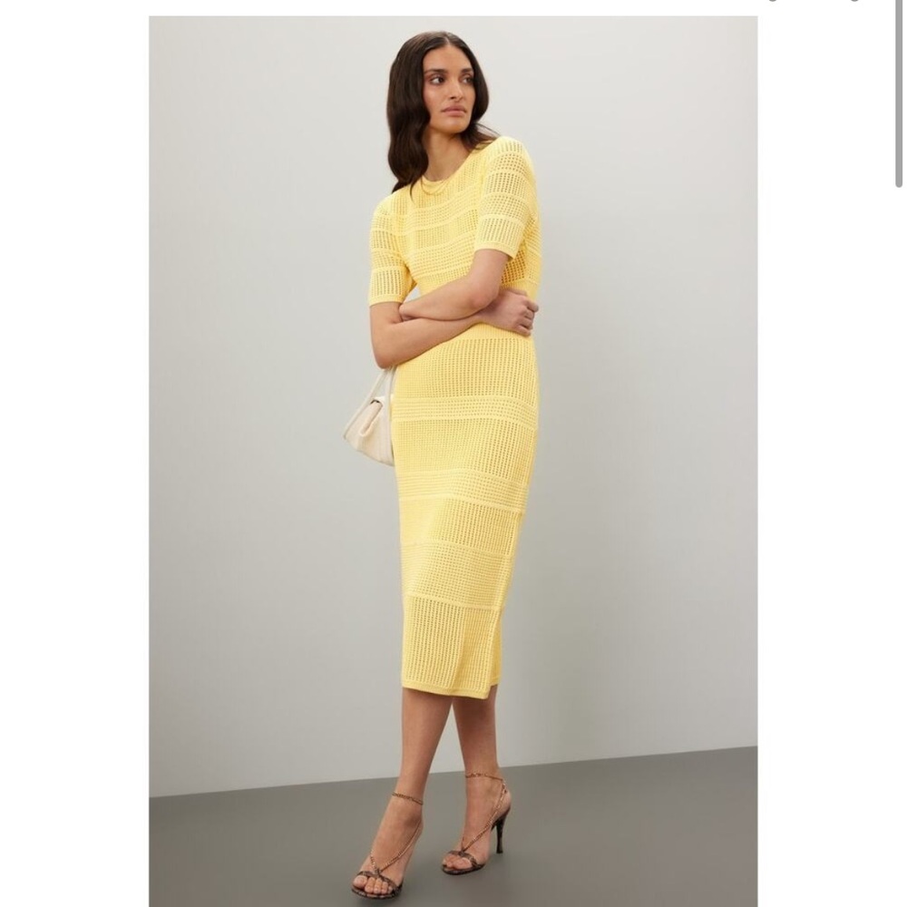 Jason Wu Yellow Knit Midi Dress